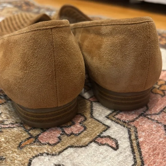 ✨ Crown Vintage ✨ Penelope Brown Suede Leather Perforated Flats Loafers Size 6.5 - Picture 7 of 12